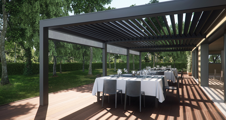 Opera and Vision: Two new innovative aluminum pergolas from Floros Fine Shading